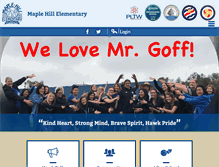 Tablet Screenshot of maplehillschool.org